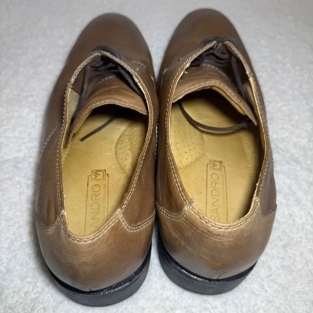 Sandro Moscoloni Oxford Shoes Men's 13D Brown Tan Leather Derby Lace-Up Brazil